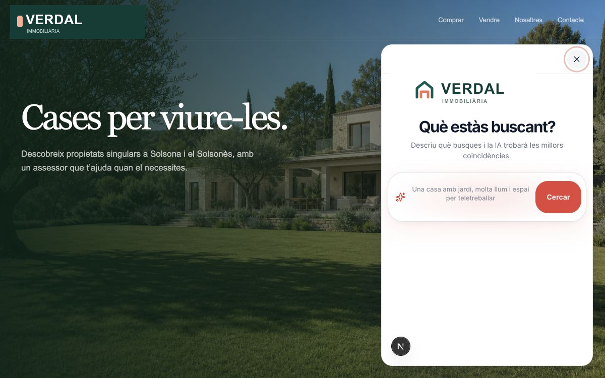Assistent immobiliari flotant obert sobre la web d’iMMS
