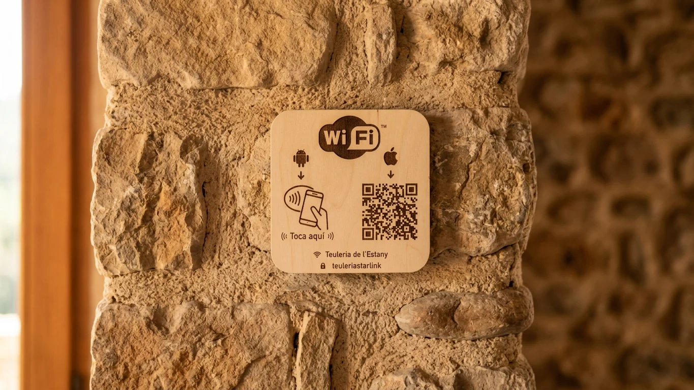 Demostració del funcionament del cartell Wi-Fi